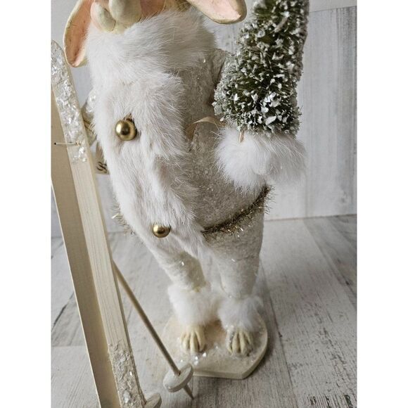 Bethany Lowe bunny skier skiing large tree Xmas decor - Picture 3 of 8